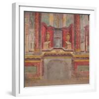 Wall painting from the cubiculum of a villa at Boscoreale, c.50-40 B.C-Roman Republican Period-Framed Giclee Print