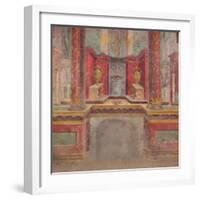 Wall painting from the cubiculum of a villa at Boscoreale, c.50-40 B.C-Roman Republican Period-Framed Giclee Print