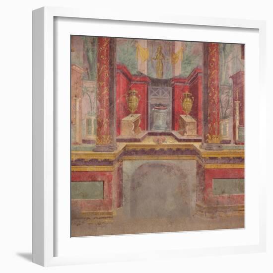 Wall painting from the cubiculum of a villa at Boscoreale, c.50-40 B.C-Roman Republican Period-Framed Giclee Print