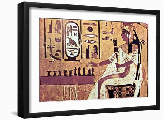 Wall Painting from the Tomb of Nefertari, Thebes, Ancient Egypt, 19th Dynasty, 13th Century Bc-null-Framed Giclee Print