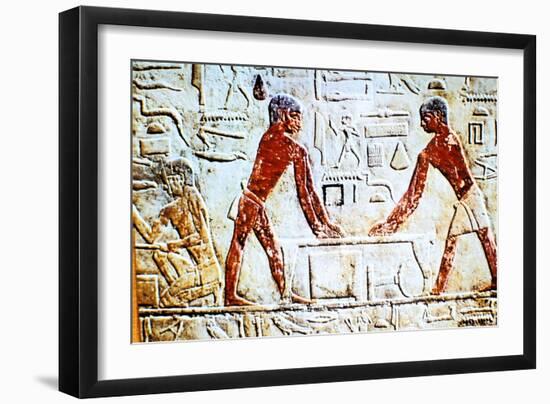 Wall Painting from the Tomb of Ti, Saqqara, Ancient Egypt, Early 5th Dynasty, C2498-2450 Bc-null-Framed Giclee Print