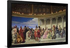 Wall Painting in the Academy of Arts, Paris, 1841 (Left Hand Side)-Paul Delaroche-Framed Giclee Print