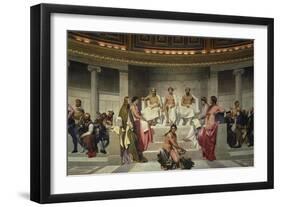 Wall Painting in the Academy of Arts, Paris, 1841 (Middle Part)-Paul Delaroche-Framed Giclee Print