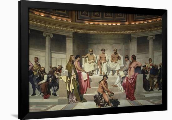 Wall Painting in the Academy of Arts, Paris, 1841 (Middle Part)-Paul Delaroche-Framed Giclee Print