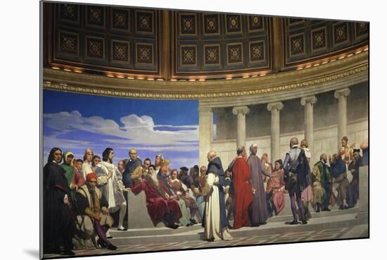 Wall Painting in the Academy of Arts, Paris, 1841 (Right Hand Side)-Paul Fischer-Mounted Giclee Print