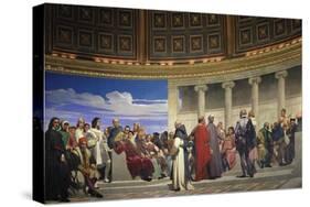 Wall Painting in the Academy of Arts, Paris, 1841 (Right Hand Side)-Paul Fischer-Stretched Canvas