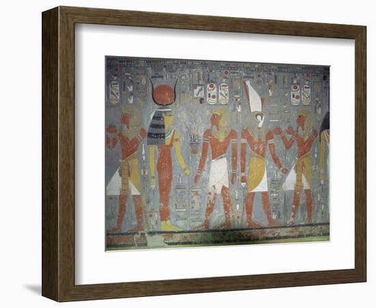 Wall Painting in the Tomb of Horemheb, Valley of the Kings, Thebes, Egypt, Africa-Gavin Hellier-Framed Photographic Print