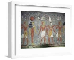 Wall Painting in the Tomb of Horemheb, Valley of the Kings, Thebes, Egypt, Africa-Gavin Hellier-Framed Photographic Print