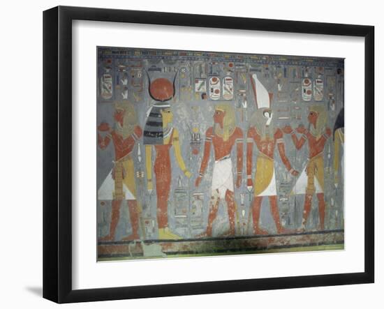 Wall Painting in the Tomb of Horemheb, Valley of the Kings, Thebes, Egypt, Africa-Gavin Hellier-Framed Photographic Print