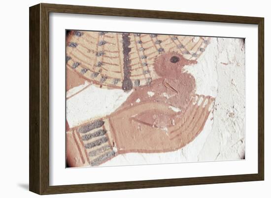 Wall Painting of Bird in Hand in Tomb of Nakht, Valley of Nobles, UNESCO World Heritage Site-Walter Rawlings-Framed Photographic Print