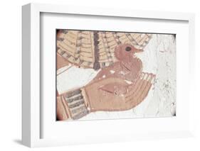 Wall Painting of Bird in Hand in Tomb of Nakht, Valley of Nobles, UNESCO World Heritage Site-Walter Rawlings-Framed Photographic Print