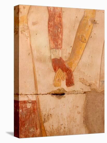 Wall Painting of Figures Holding Hands, Egypt-Michele Molinari-Stretched Canvas