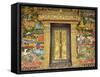 Wall Painting of the Life of Buddha, Ban Xieng Muan, Luang Prabang, Laos, Indochina, Southeast Asia-Jochen Schlenker-Framed Stretched Canvas