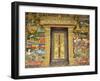 Wall Painting of the Life of Buddha, Ban Xieng Muan, Luang Prabang, Laos, Indochina, Southeast Asia-Jochen Schlenker-Framed Photographic Print