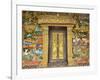 Wall Painting of the Life of Buddha, Ban Xieng Muan, Luang Prabang, Laos, Indochina, Southeast Asia-Jochen Schlenker-Framed Photographic Print