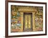 Wall Painting of the Life of Buddha, Ban Xieng Muan, Luang Prabang, Laos, Indochina, Southeast Asia-Jochen Schlenker-Framed Photographic Print