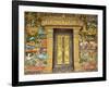 Wall Painting of the Life of Buddha, Ban Xieng Muan, Luang Prabang, Laos, Indochina, Southeast Asia-Jochen Schlenker-Framed Photographic Print