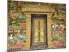 Wall Painting of the Life of Buddha, Ban Xieng Muan, Luang Prabang, Laos, Indochina, Southeast Asia-Jochen Schlenker-Mounted Photographic Print