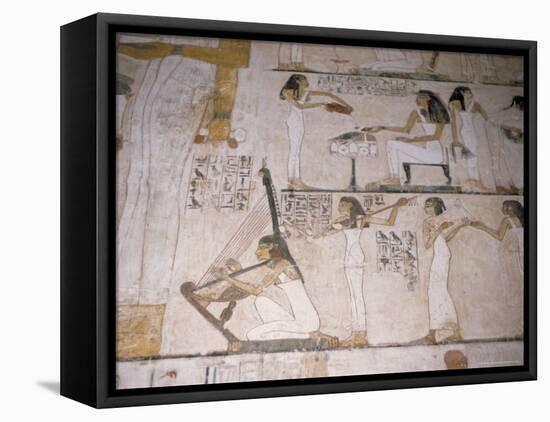 Wall Paintings in the Tomb of Rehunire (Rekhmire), Valley of the Nobles, Thebes, Egypt-Richard Ashworth-Framed Stretched Canvas