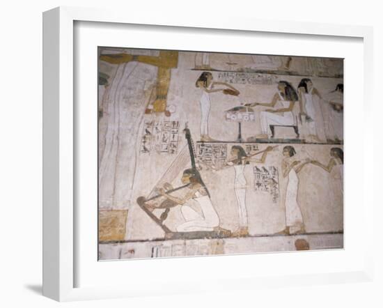 Wall Paintings in the Tomb of Rehunire (Rekhmire), Valley of the Nobles, Thebes, Egypt-Richard Ashworth-Framed Photographic Print