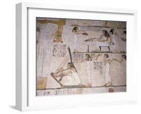 Wall Paintings in the Tomb of Rehunire (Rekhmire), Valley of the Nobles, Thebes, Egypt-Richard Ashworth-Framed Photographic Print