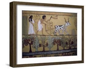 Wall Paintings in the Tomb of Sennejem (Sinjin), Deir El Medina, Thebes, Egypt-Richard Ashworth-Framed Photographic Print