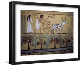 Wall Paintings in the Tomb of Sennejem (Sinjin), Deir El Medina, Thebes, Egypt-Richard Ashworth-Framed Photographic Print