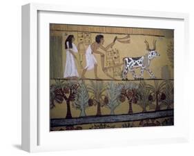 Wall Paintings in the Tomb of Sennejem (Sinjin), Deir El Medina, Thebes, Egypt-Richard Ashworth-Framed Photographic Print