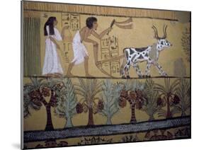 Wall Paintings in the Tomb of Sennejem (Sinjin), Deir El Medina, Thebes, Egypt-Richard Ashworth-Mounted Photographic Print