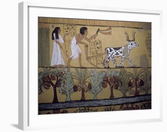 Wall Paintings in the Tomb of Sennejem (Sinjin), Deir El Medina, Thebes, Egypt-Richard Ashworth-Framed Photographic Print