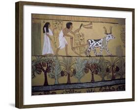 Wall Paintings in the Tomb of Sennejem (Sinjin), Deir El Medina, Thebes, Egypt-Richard Ashworth-Framed Photographic Print
