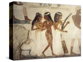 Wall Paintings of Female Musicians in the Tomb of Nakht-Jack Jackson-Stretched Canvas
