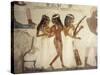 Wall Paintings of Female Musicians in the Tomb of Nakht-Jack Jackson-Stretched Canvas