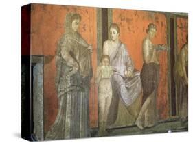 Wall Paintings, Villa of the Mysteries, Pompeii, Unesco World Heritage Site, Campania, Italy-Christina Gascoigne-Stretched Canvas