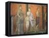 Wall Paintings, Villa of the Mysteries, Pompeii, Unesco World Heritage Site, Campania, Italy-Christina Gascoigne-Framed Stretched Canvas