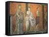 Wall Paintings, Villa of the Mysteries, Pompeii, Unesco World Heritage Site, Campania, Italy-Christina Gascoigne-Framed Stretched Canvas