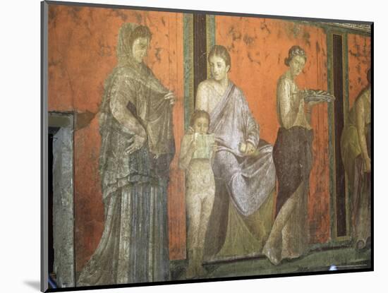 Wall Paintings, Villa of the Mysteries, Pompeii, Unesco World Heritage Site, Campania, Italy-Christina Gascoigne-Mounted Photographic Print