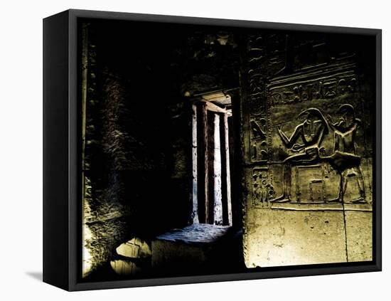 Wall Relief Portraying the Egyptian God Thoth-Clive Nolan-Framed Stretched Canvas