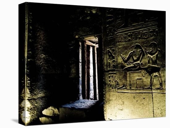 Wall Relief Portraying the Egyptian God Thoth-Clive Nolan-Stretched Canvas