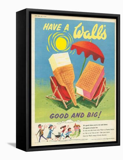 Wall's, Ice-Cream, UK, 1950-null-Framed Stretched Canvas