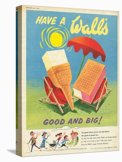 Wall's, Ice-Cream, UK, 1950-null-Stretched Canvas