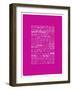 Wall Signs - New York - Pink Lady Version-Philippe Hugonnard-Framed Art Print