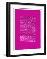 Wall Signs - New York - Pink Lady Version-Philippe Hugonnard-Framed Art Print