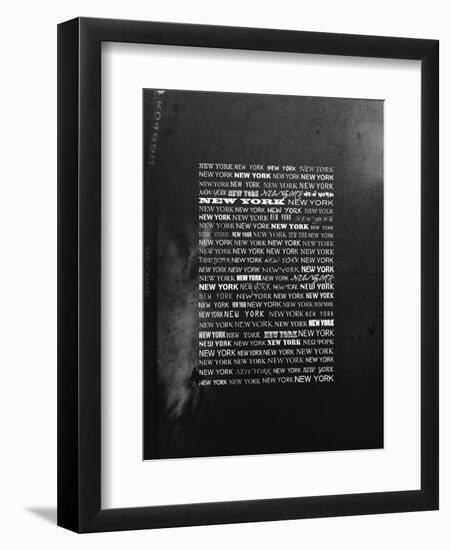 Wall Signs - New York - Urban Black and White Version-Philippe Hugonnard-Framed Art Print