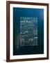 Wall Signs - New York - Urban Blue Version-Philippe Hugonnard-Framed Art Print