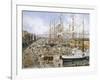 Wall St. Ferry, Ny-Stanton Manolakas-Framed Premium Giclee Print