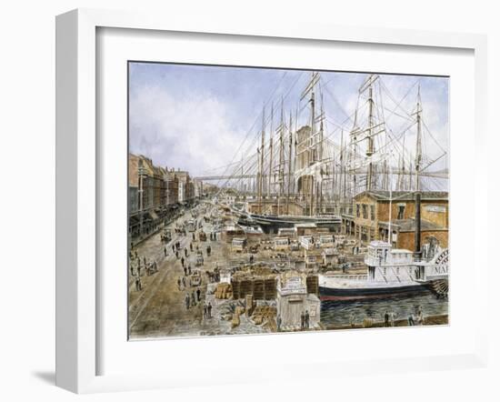 Wall St. Ferry, Ny-Stanton Manolakas-Framed Giclee Print