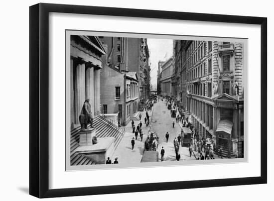 Wall Street, 1911-Moses King-Framed Art Print