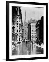 Wall Street and Trinity Church Spire, New York-J.S. Johnston-Framed Photographic Print