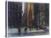 Wall Street Blizzard, New York City-Patti Mollica-Stretched Canvas